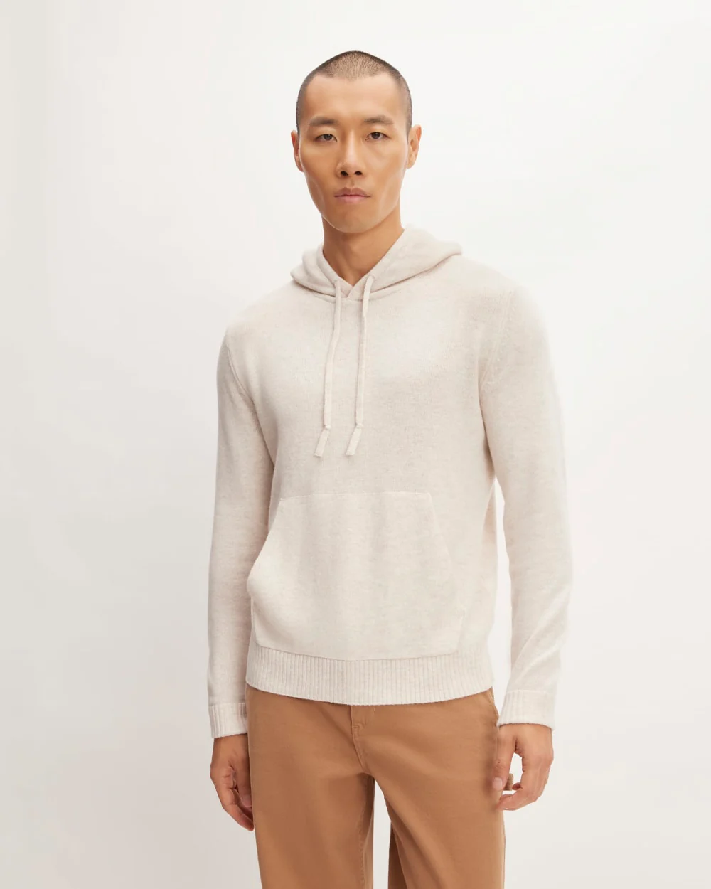 The Felted Merino Hoodie | Heathered Oat