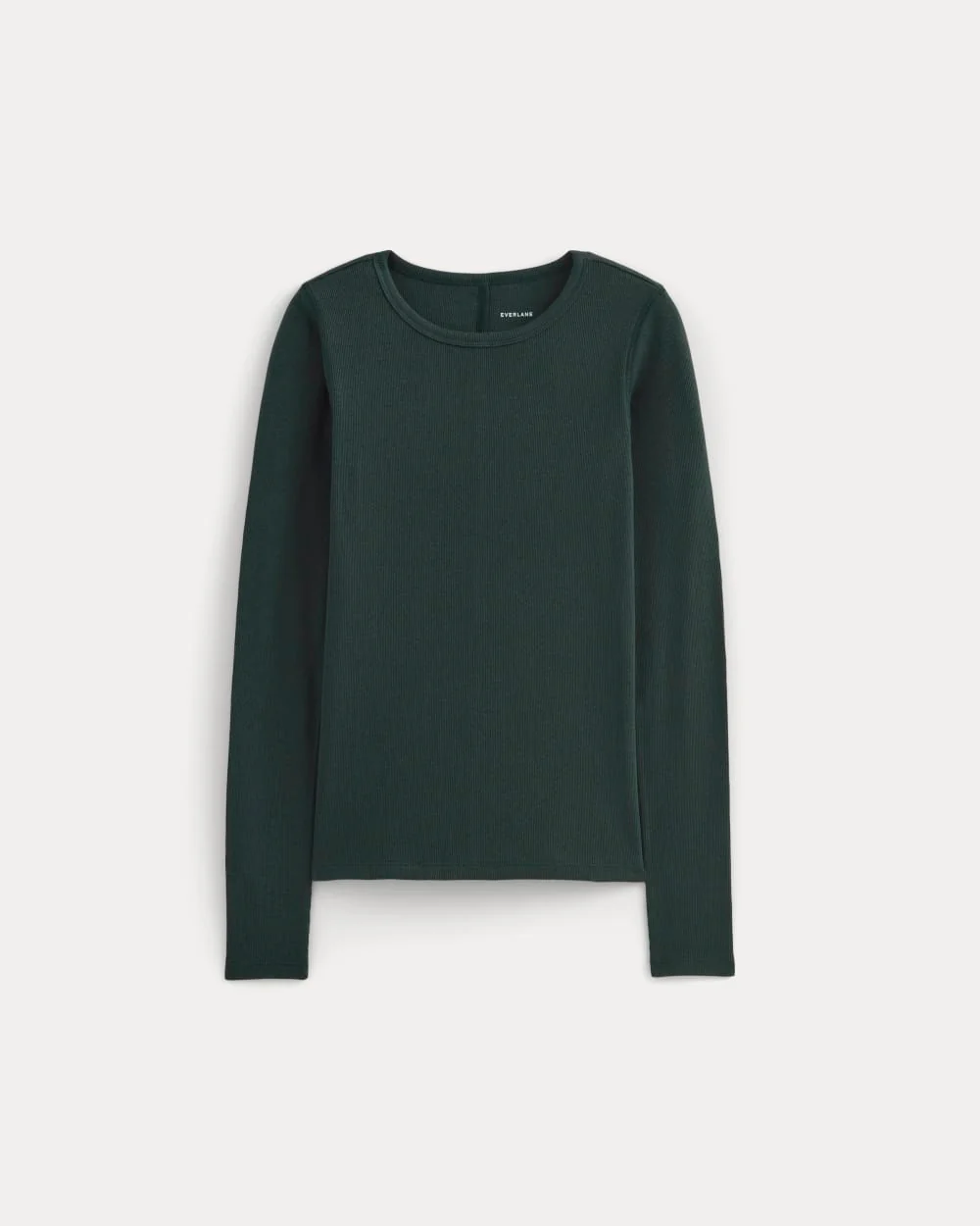 The Luxe Rib Long-Sleeve Crew | Heathered Dark Sea