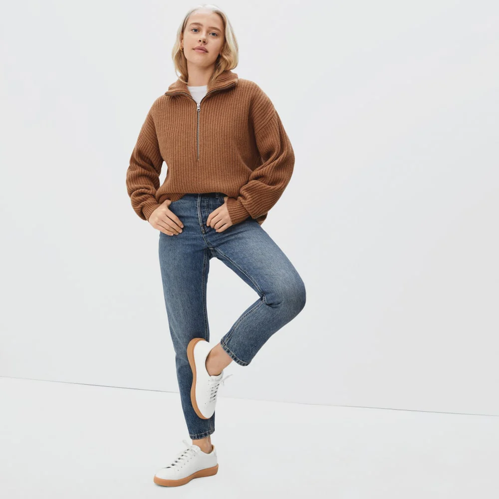 The ReLeather® Tennis Shoe  | White / Gum Sole