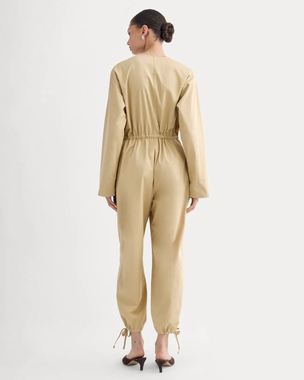 The Utility Drawstring Jumpsuit | Classic Khaki