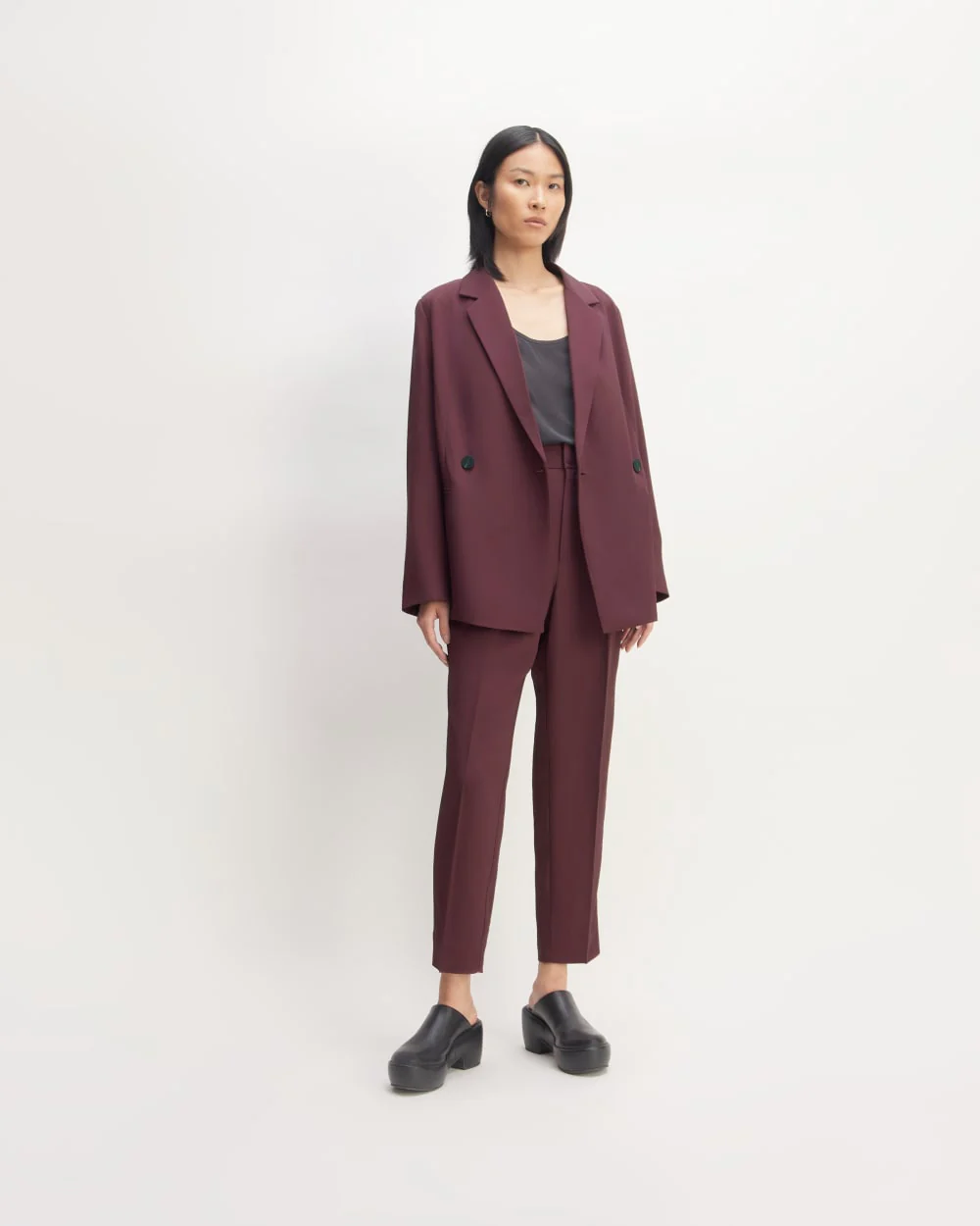 The Drapey Blazer | Burgundy