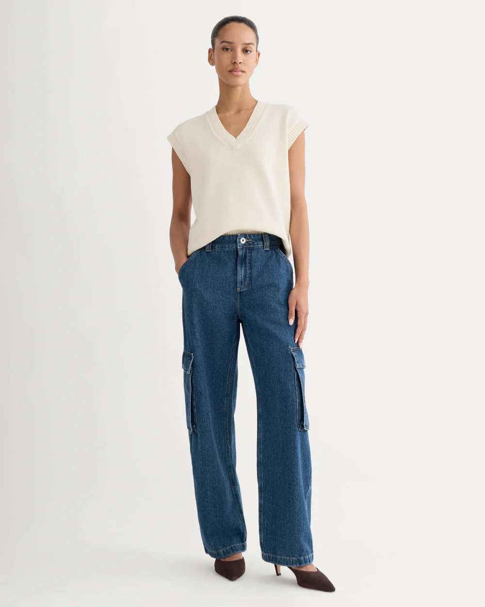 The Mid-Rise Cargo Jean | Tungsten Blue Stone