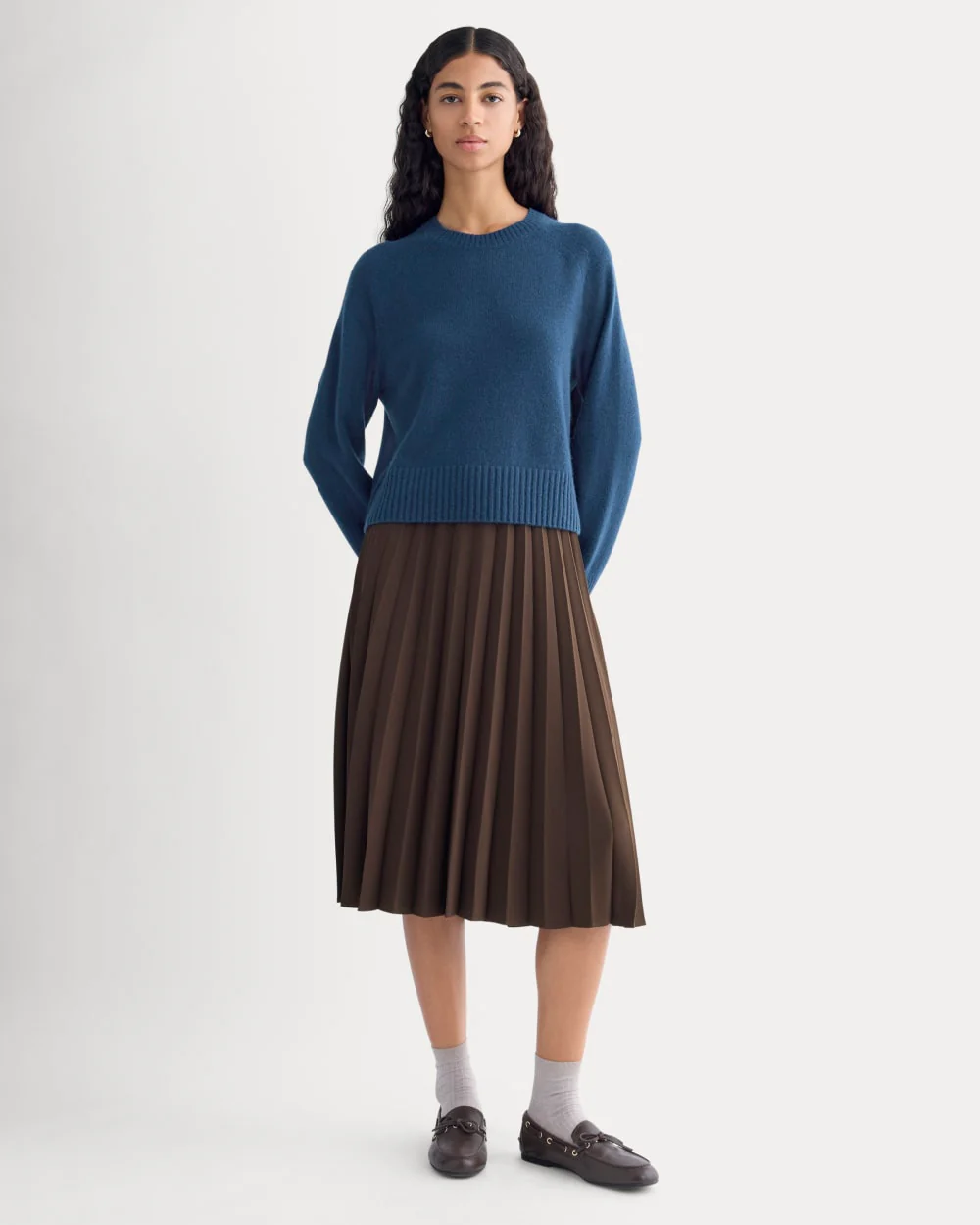 The Boxy Crew in Cashmere | Deep Lazuli Blue