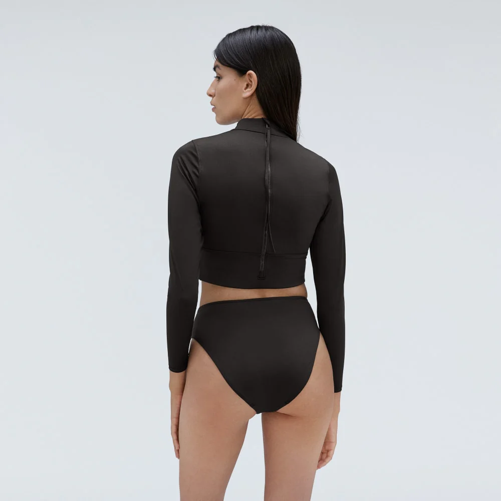 The High-Rise Cheeky Bikini Bottom | Black