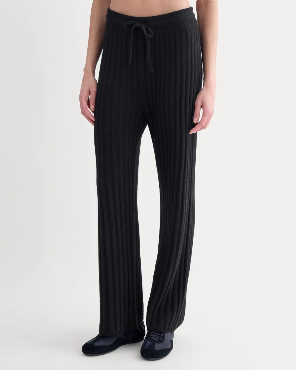 Straight-Leg Pant in Wool Cashmere | Black