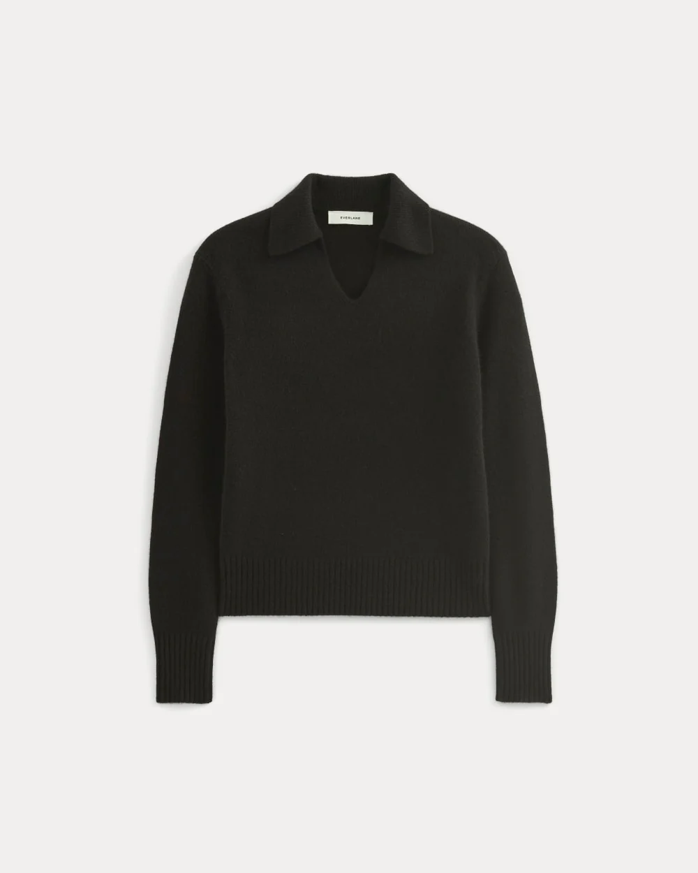 Cashmere Polo Sweater | Black