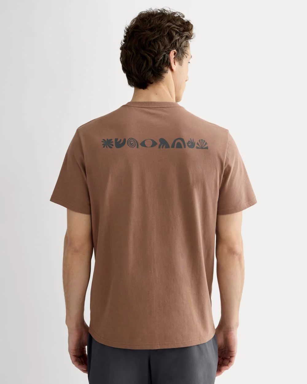 The Everlane x Parks Project Essential Organic Crew | Brown / Green / Forged Iron