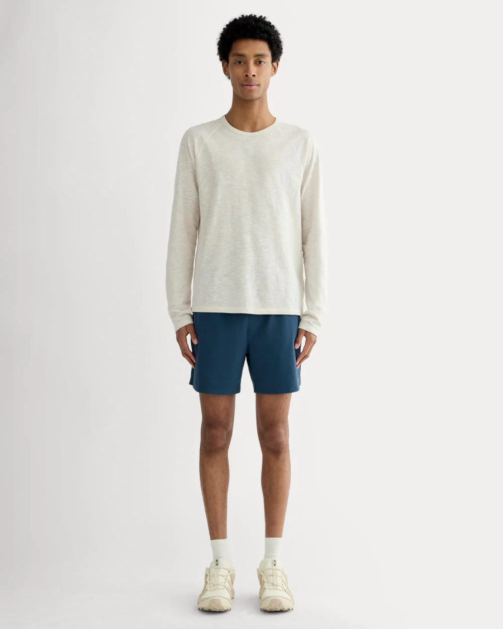 The Rec Long-Sleeve Crew | Heathered Oat