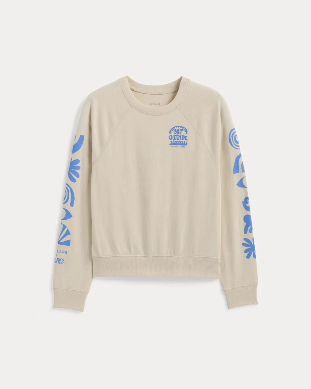 The Everlane x Parks Project Off-Duty Long-Sleeve Tee | Natural / Granada Sky Blue