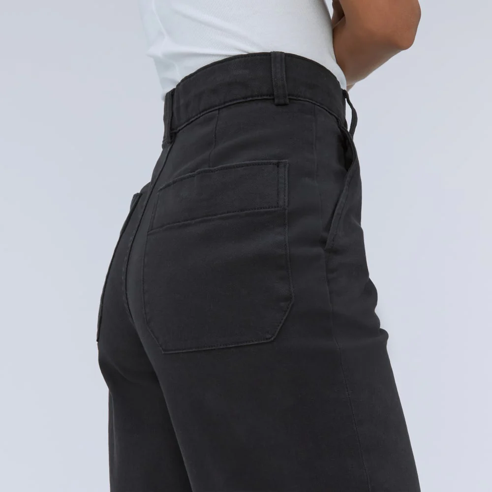 The Organic Wide-Leg Pant | Black