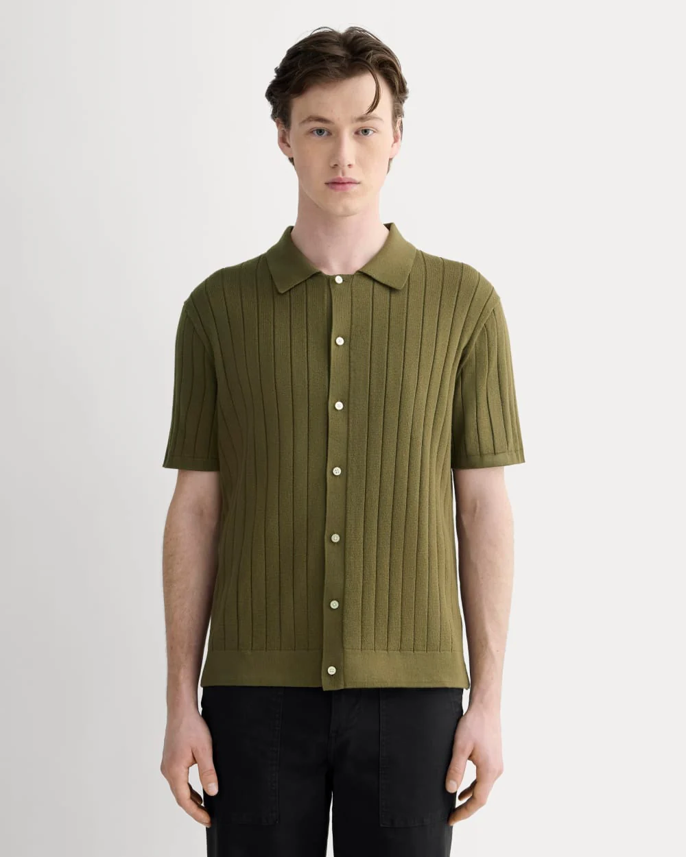The No-Sweat Button-Down Polo | Olive