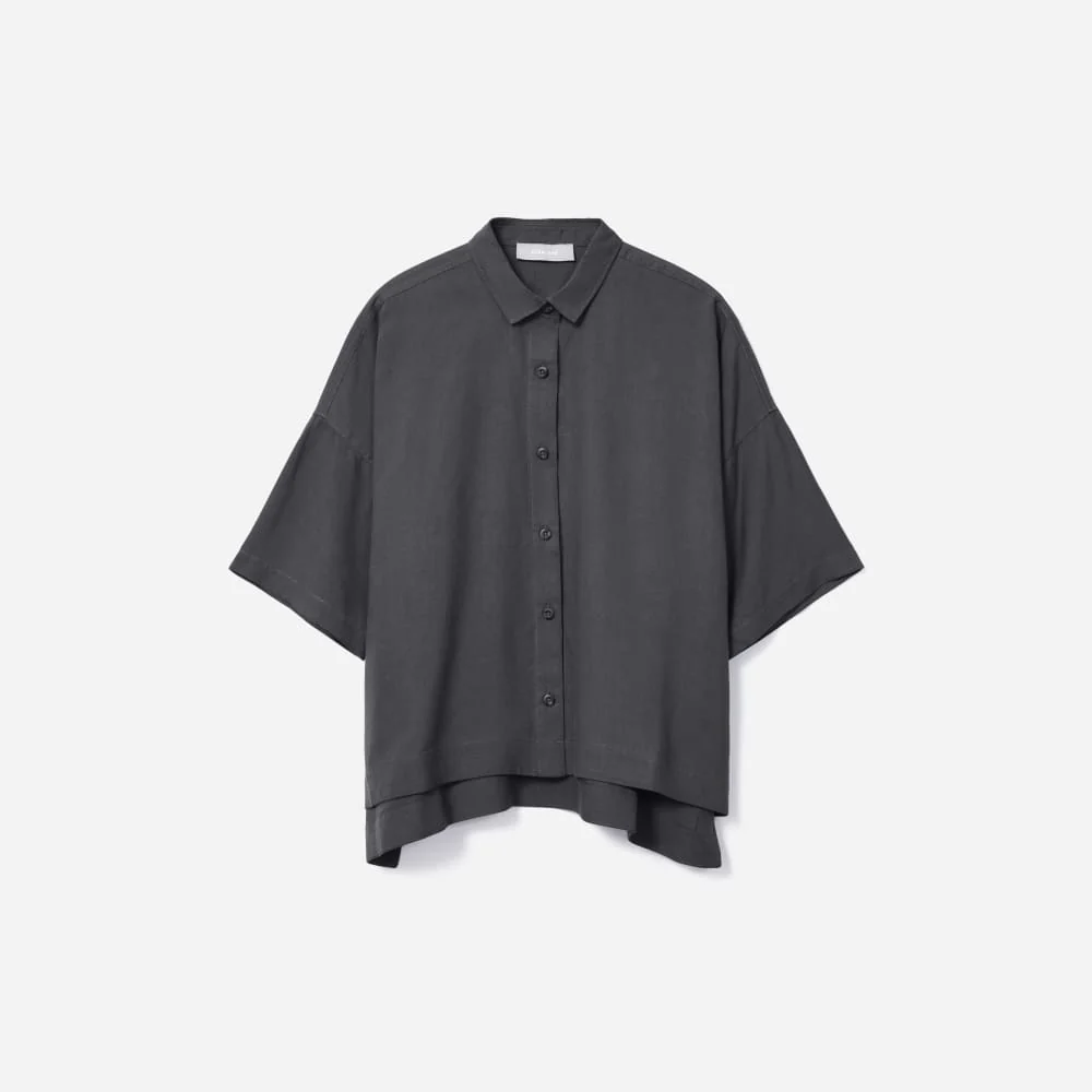 The Drapey Square Shirt | Slate Grey