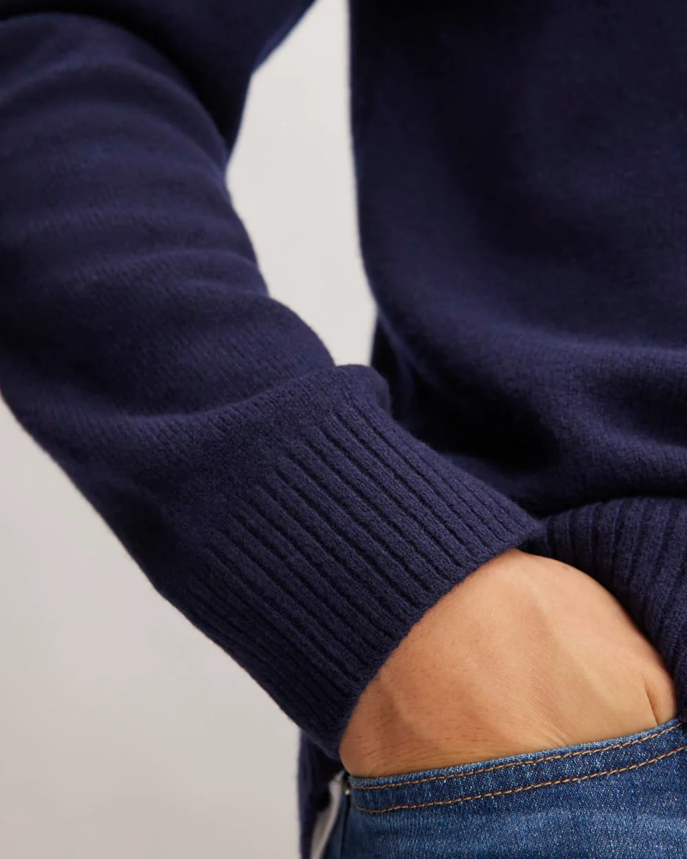 The Premium Merino Crew Neck Sweater | Deep Navy