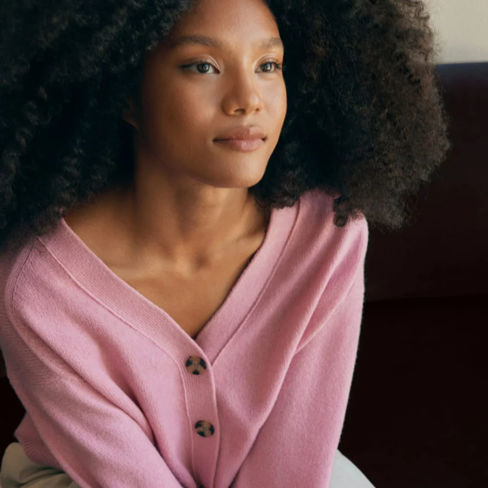 The Cashmere Cardigan | Bubblegum