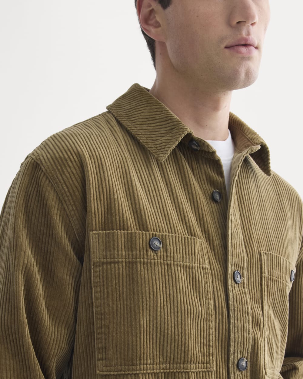 Wide Wale Corduroy Shirt | Aged Brass