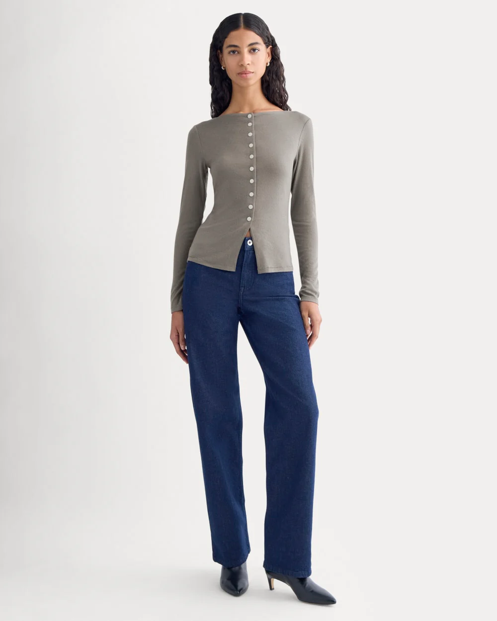 Button-Up Top in Butterluxe | Taupe