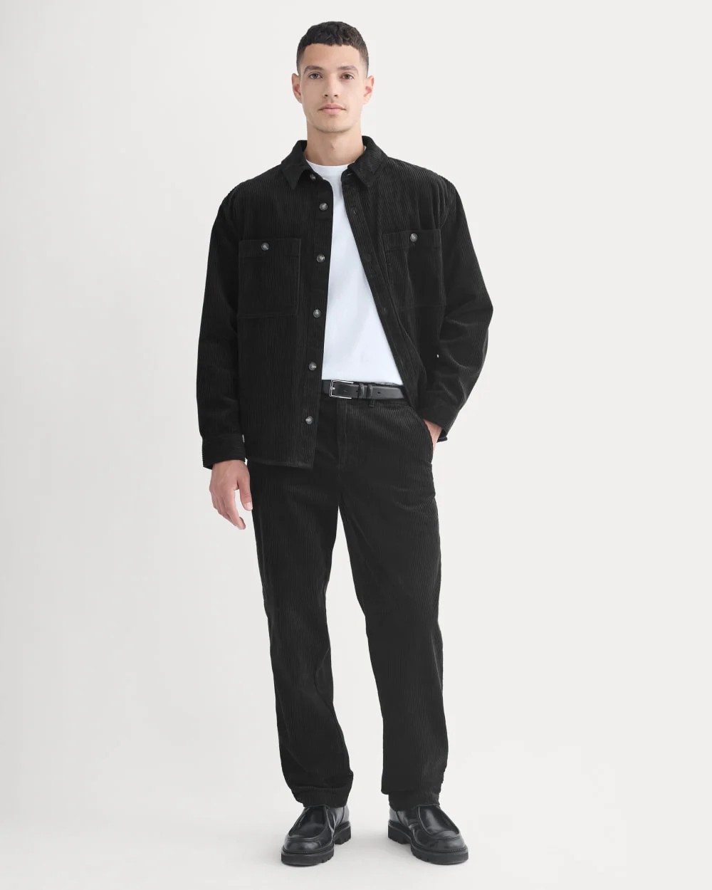 Wide Wale Corduroy Trouser | Black