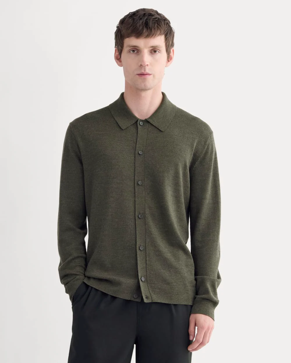 Ultrasoft Button-Down Sweater | Heather Beech