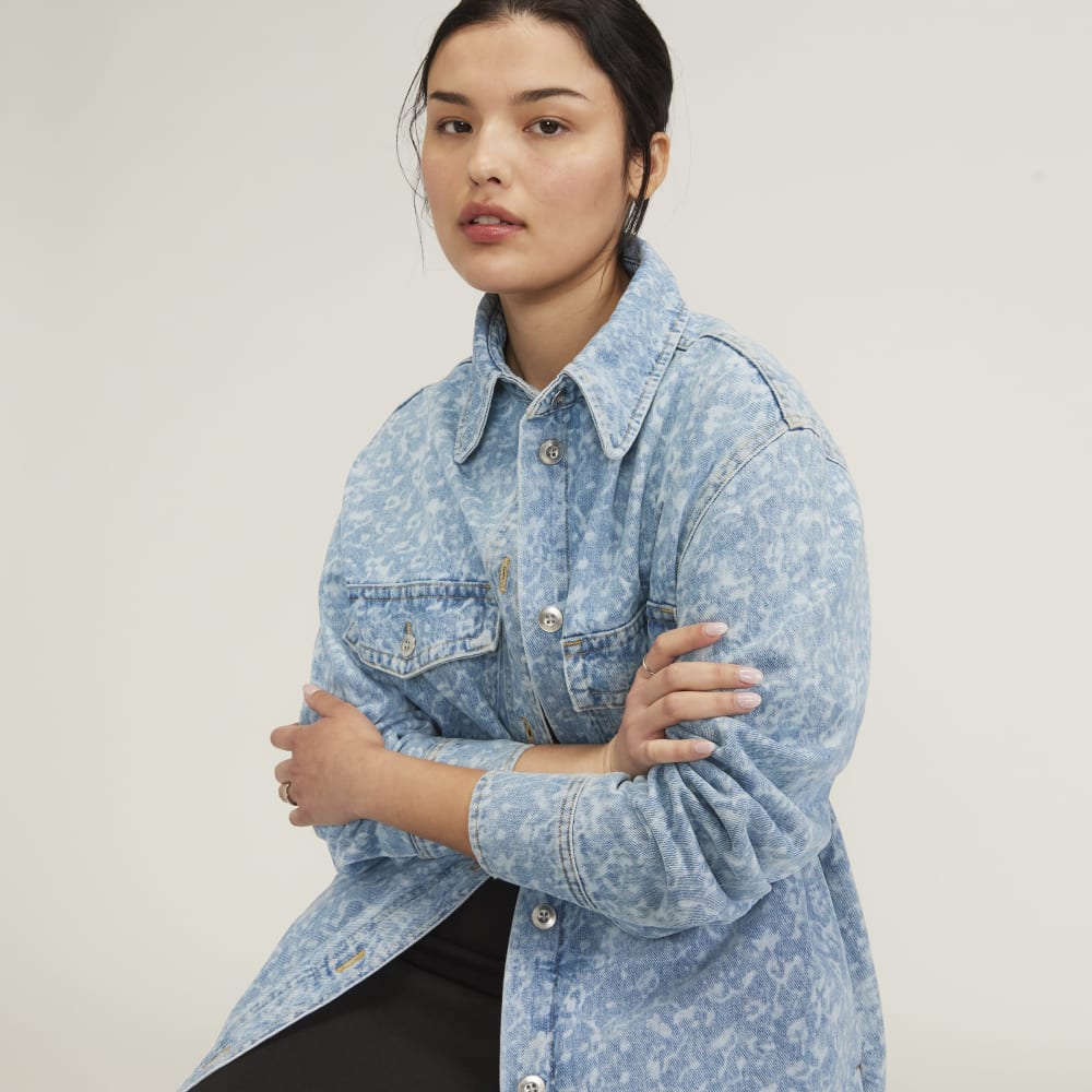 The Denim Overshirt | Light Painterly Strokes