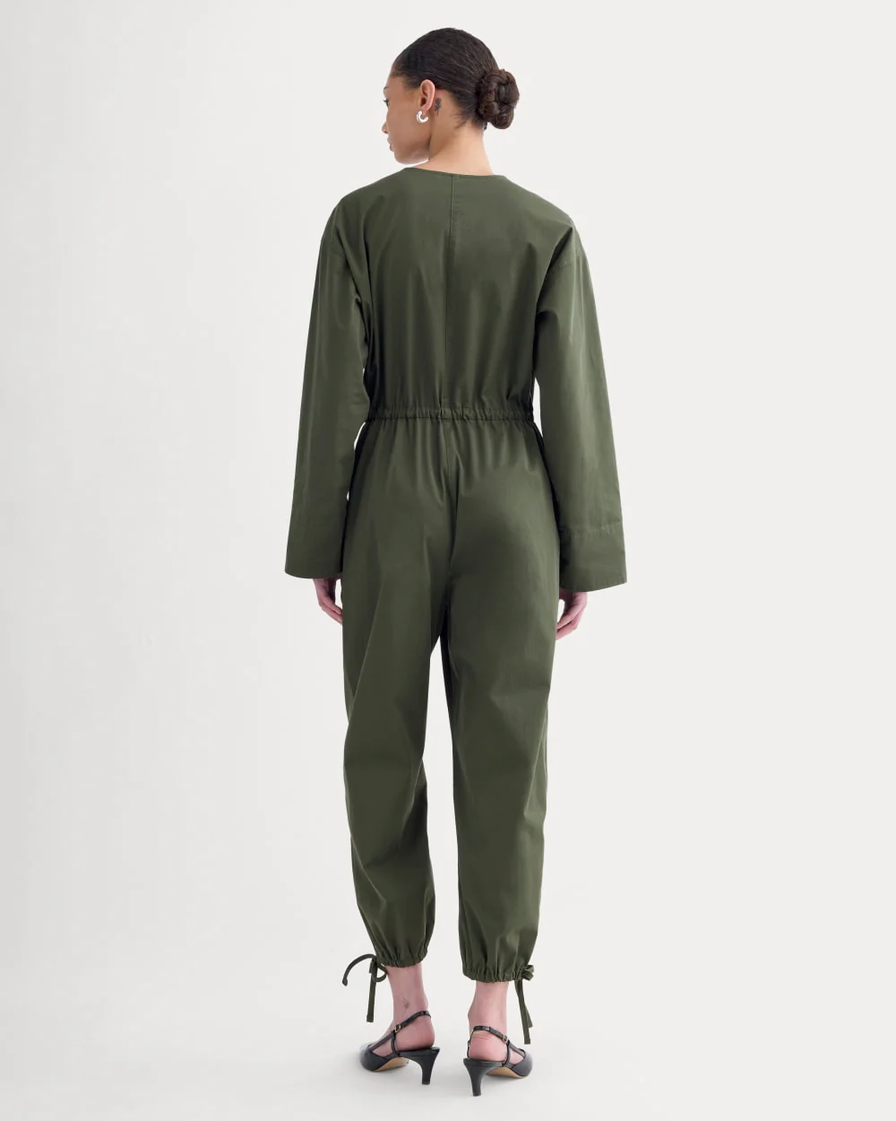 The Utility Drawstring Jumpsuit | Dark Forest