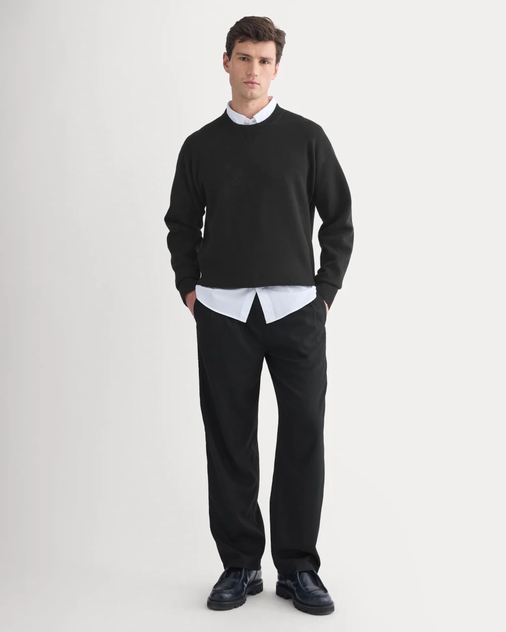 Pleated Trouser in Tailor Twill |  Black