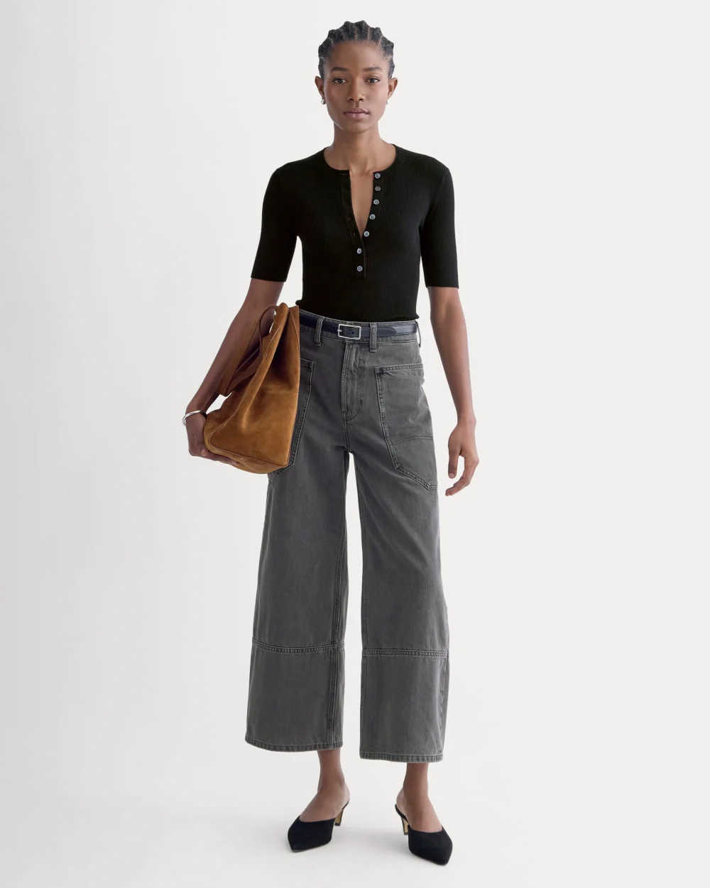 The Way-High® Gardener Cropped Jean | Washed Grey