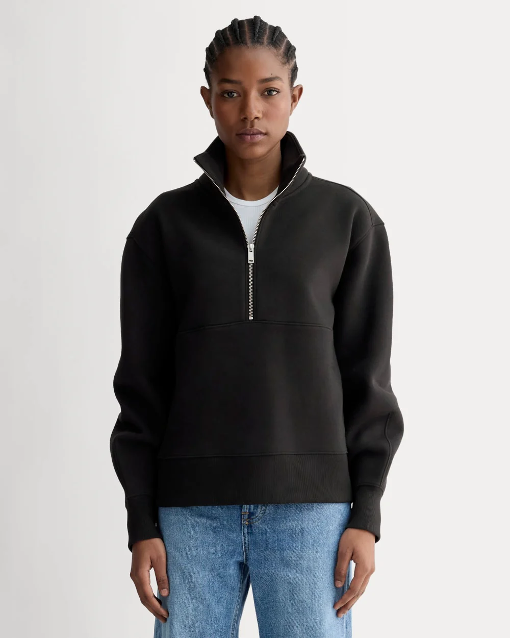 Luxe Fleece Half-Zip Sweatshirt | Black