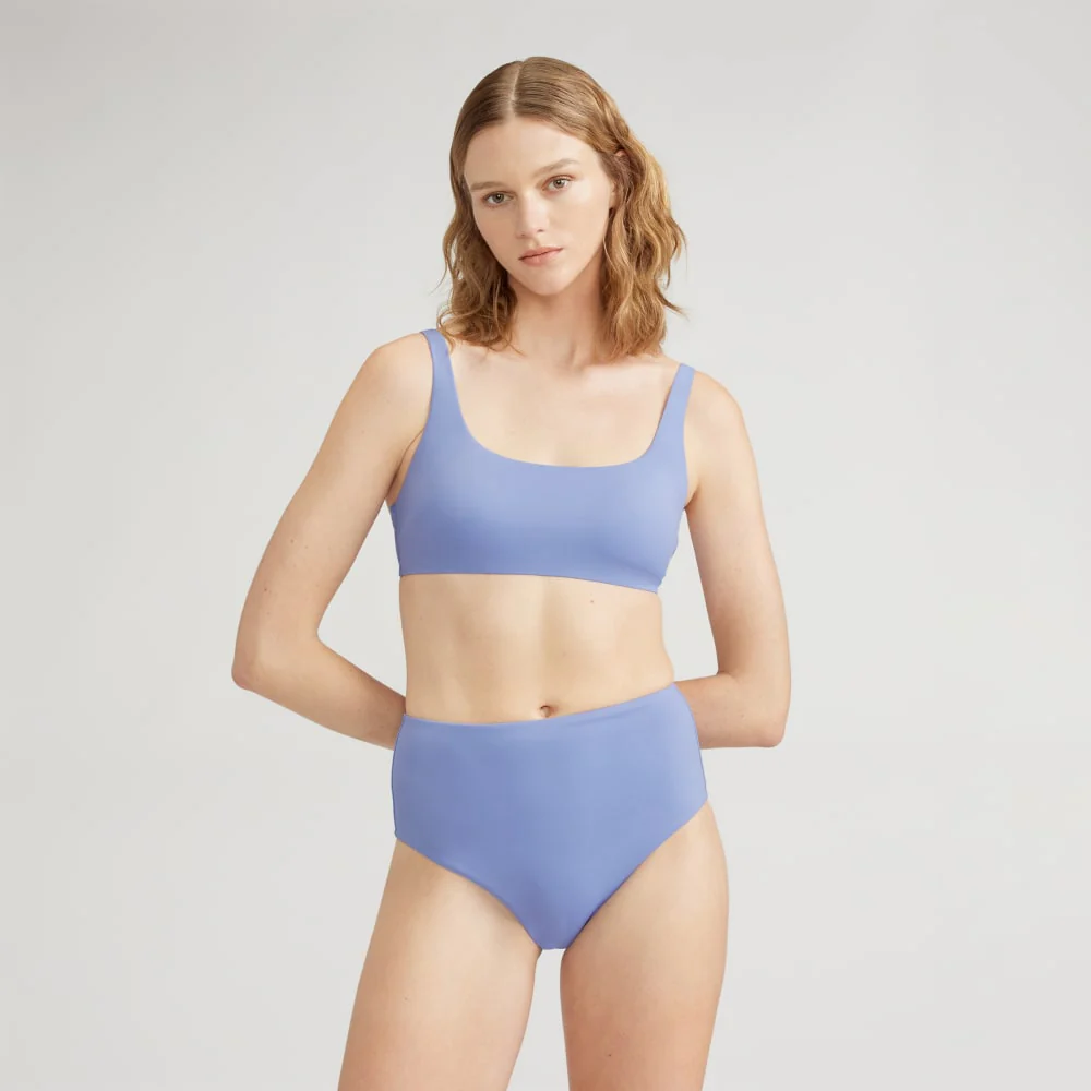 The Square-Neck Bikini Top | Cornflower Blue