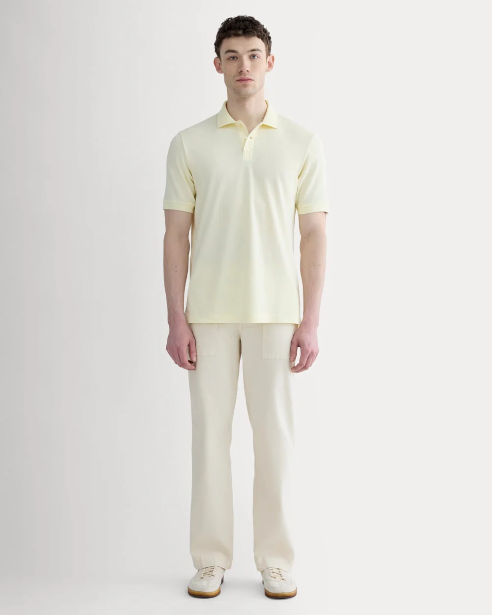 The Pique Polo | Light Yellow
