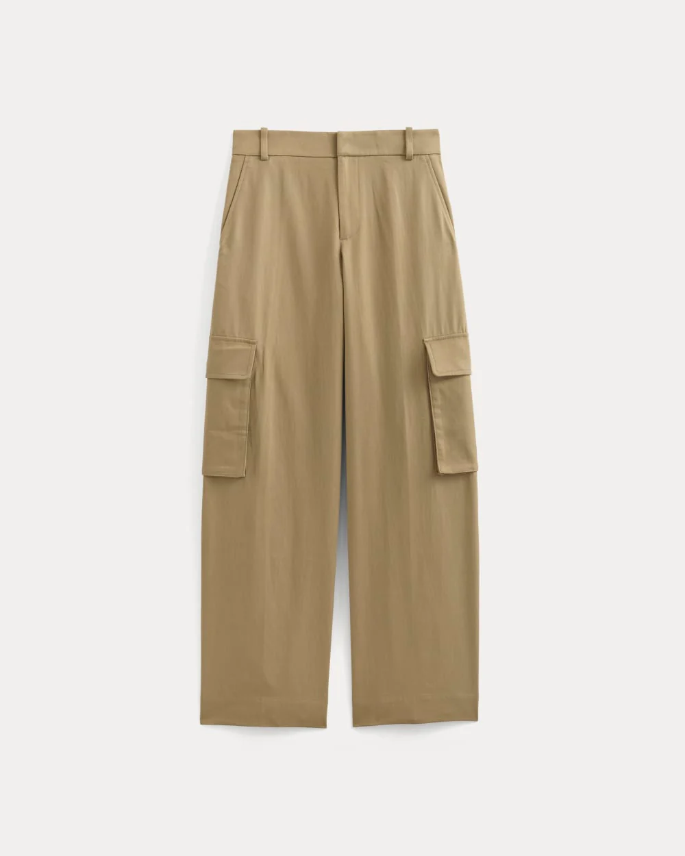 Wide-Leg Cargo Trouser in Buttersmooth | Ash Brown