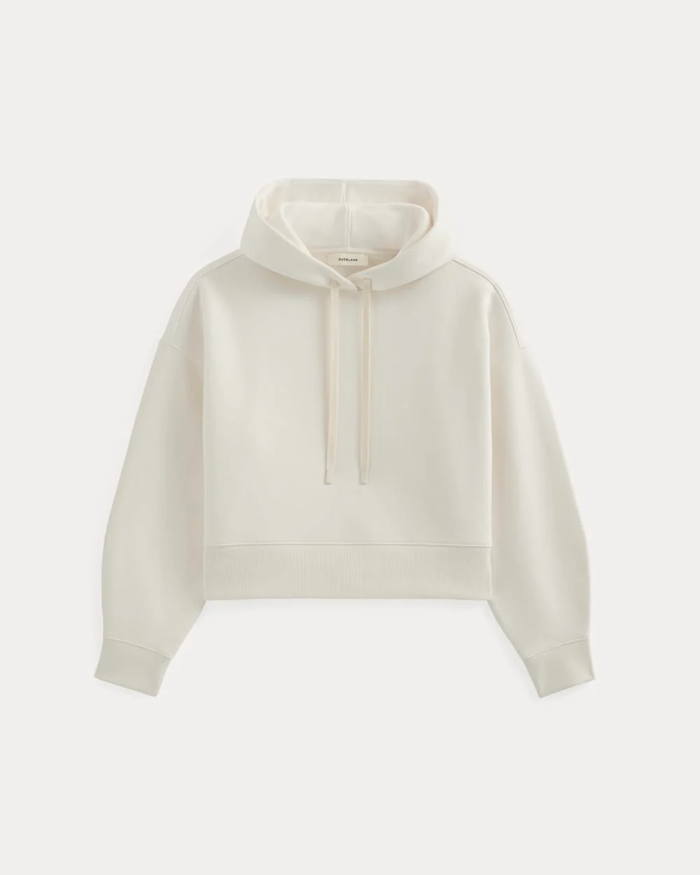 Cropped Luxe Fleece Hoodie | Bone