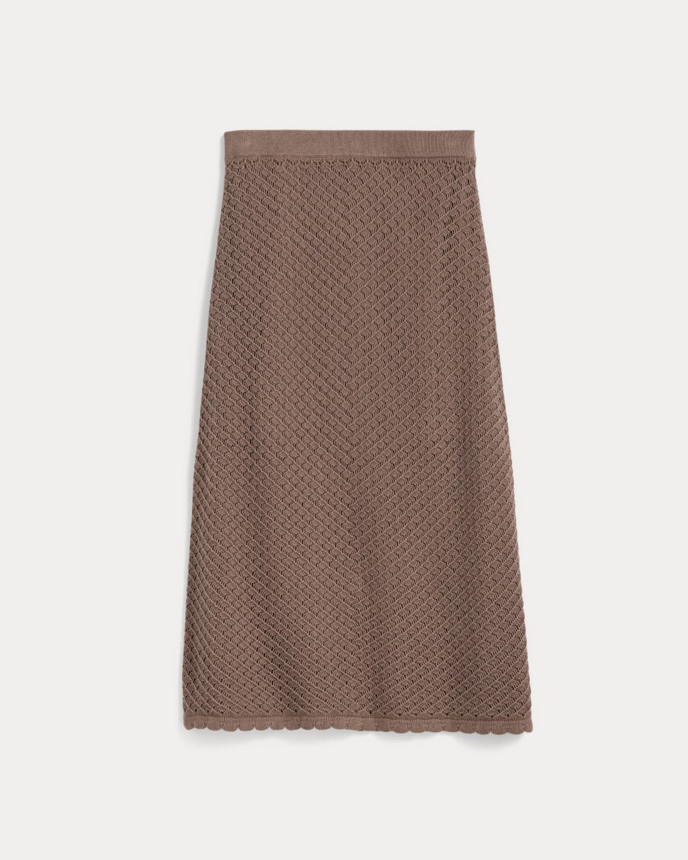 The Lace Knit Skirt | Mocha