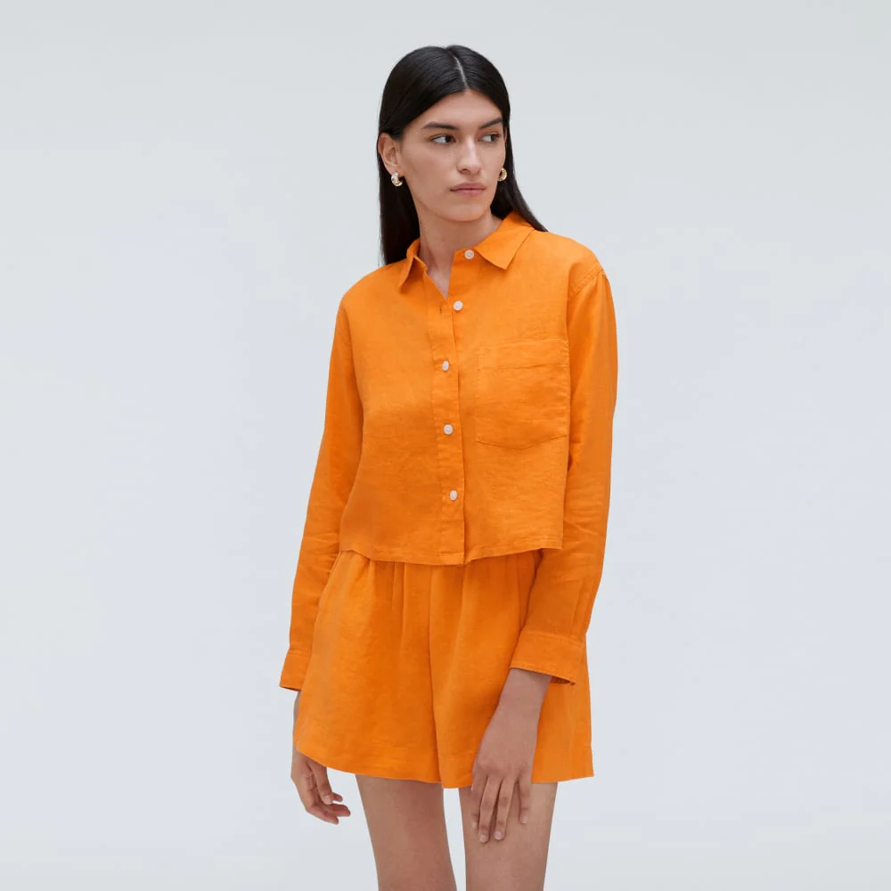 The Linen Way Short Shirt | Turmeric