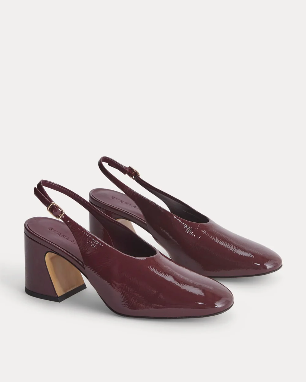 Curved Slingback Heel | Burgundy