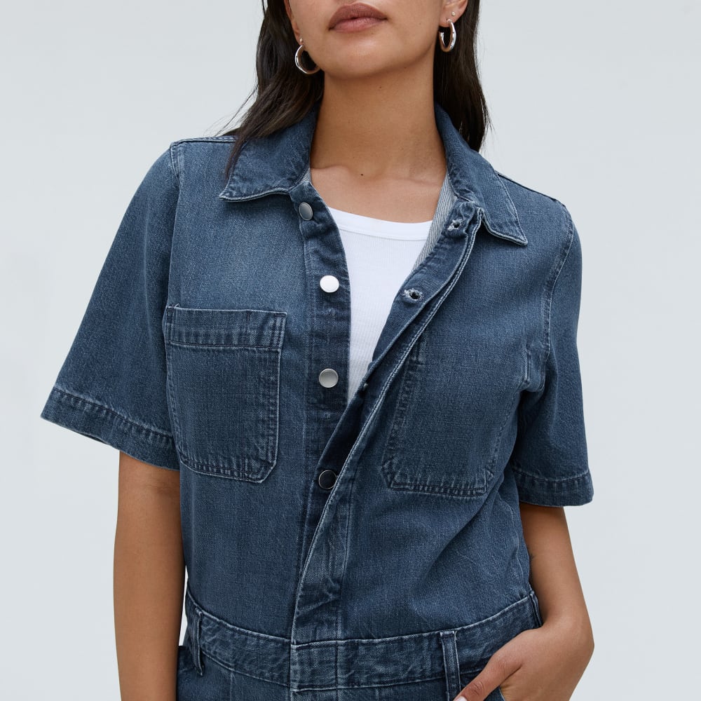 The Supersoft Jean Coverall | Work Blue