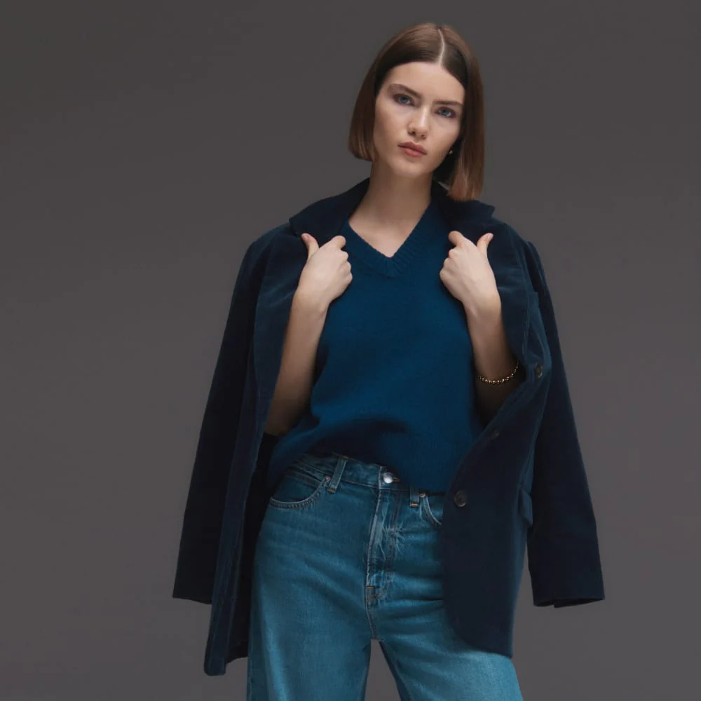 The Cashmere Vest | Bright Navy