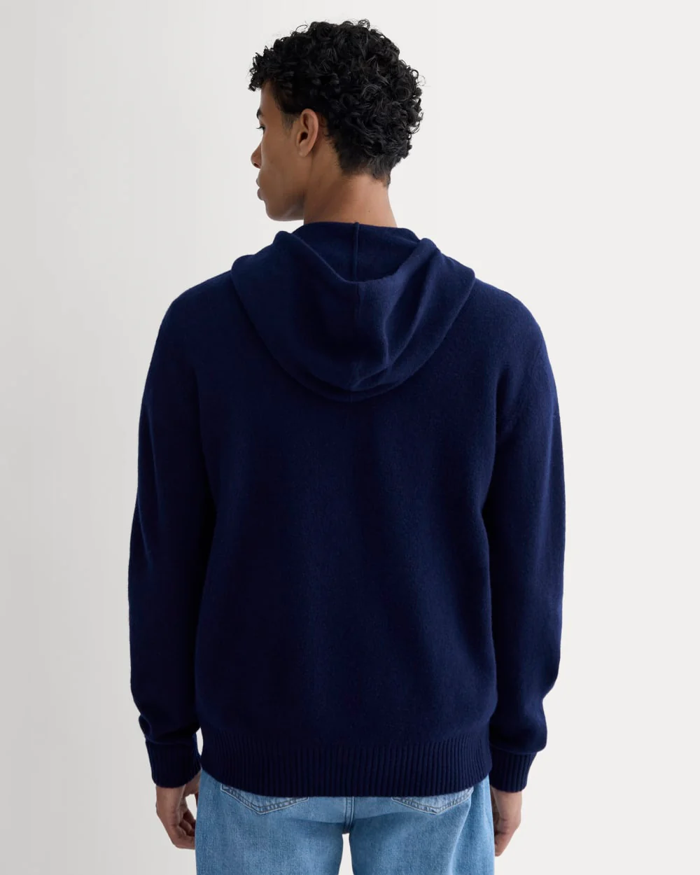 The Felted Merino Hoodie | Deep Navy