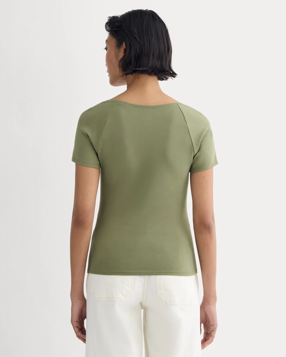 The Form Square-Neck Top | Lichen Green