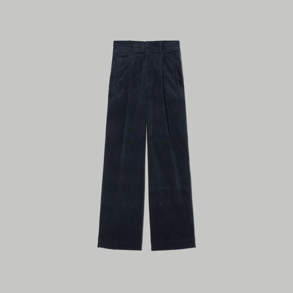 The Corduroy Way-High® Drape Pant  | Deep Navy