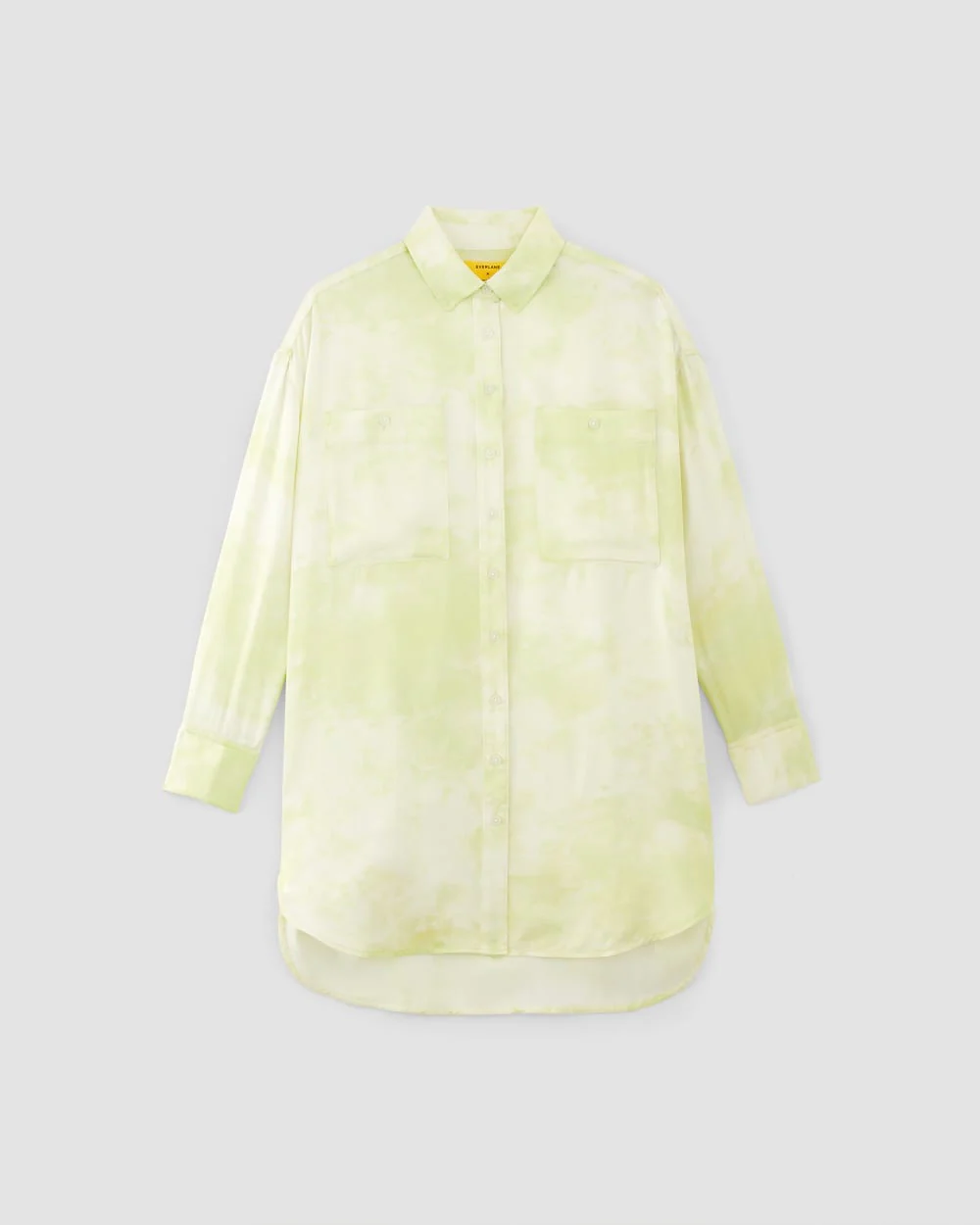 The Everlane x Marques' Almeida Satin Tie-Dye Shirt | Seafoam Tie-Dye