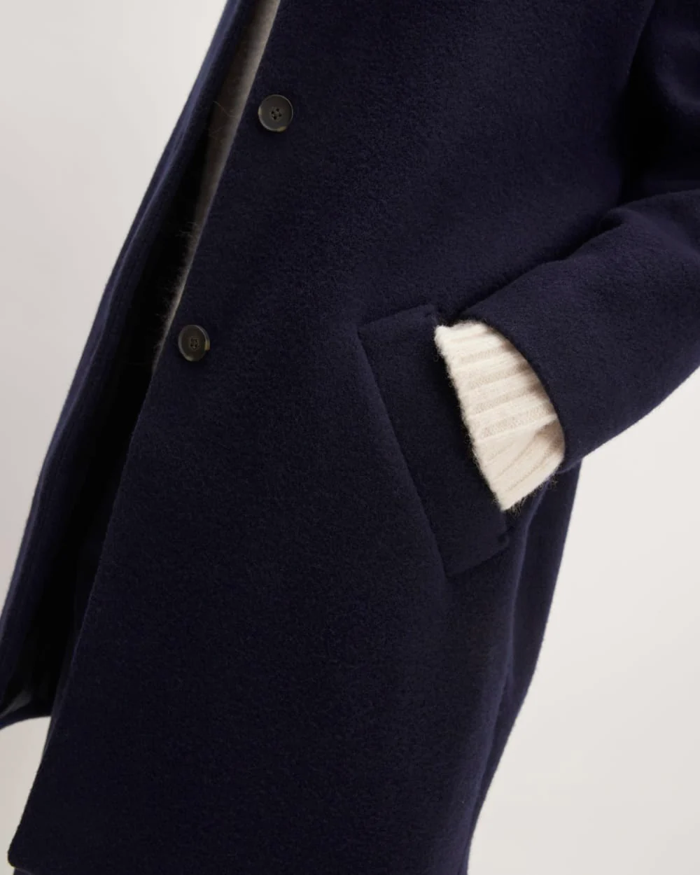 The Italian ReWool® Cocoon Coat | Navy