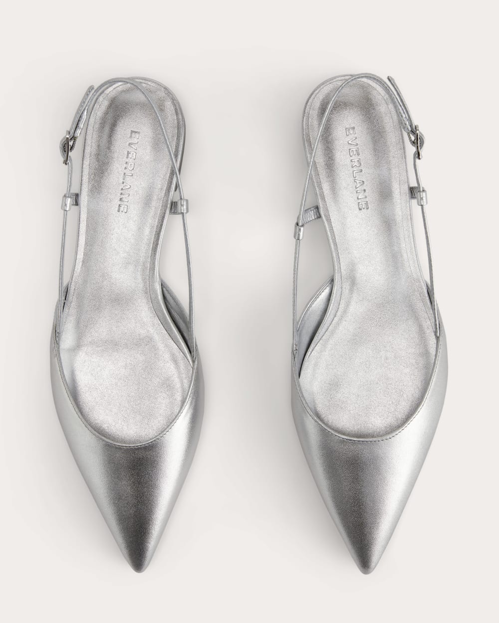 The Studio Slingback Flat | Silver