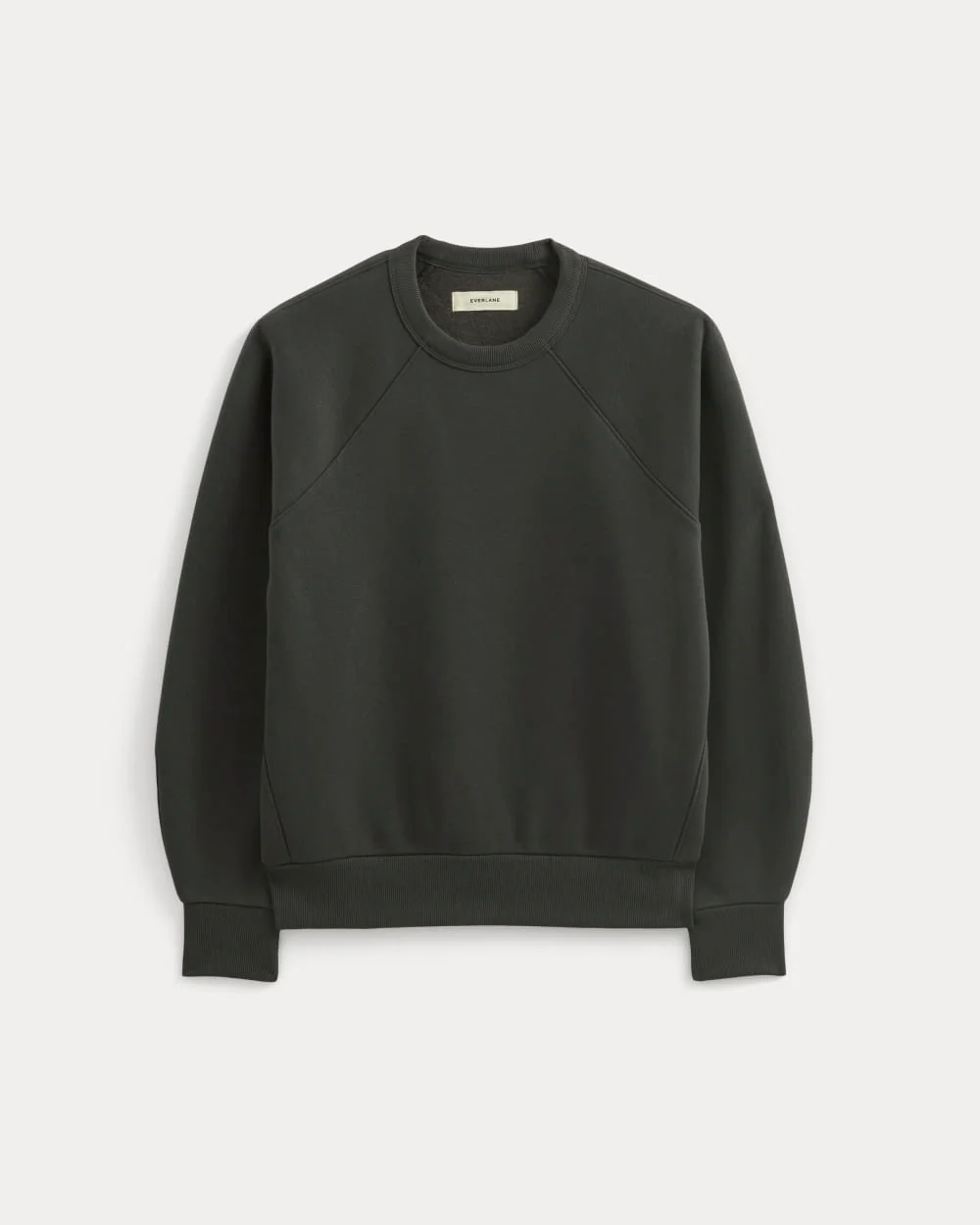 Luxe Fleece Raglan Crewneck | Washed Black