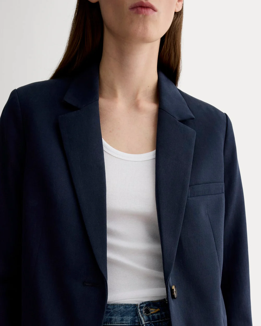 The Oversized Blazer in Buttersmooth | Navy