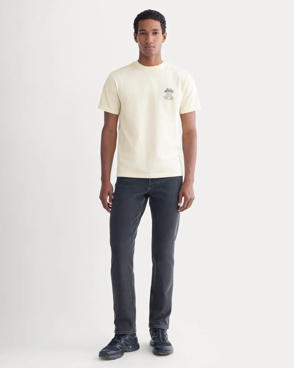 Everlane x Peace and Quiet Crest Graphic Tee | Bone