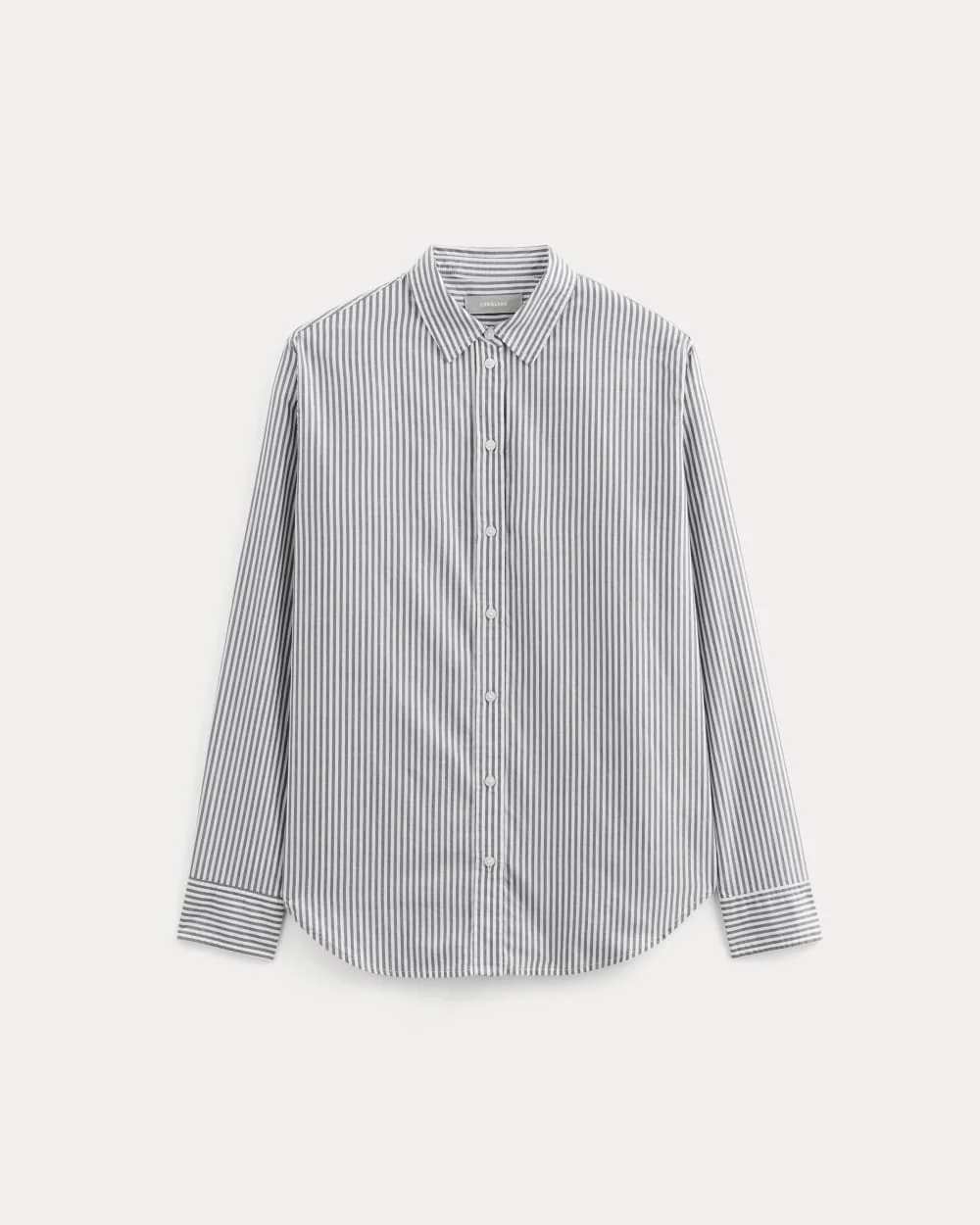 The Must-Have Shirt in Silky Cotton | Grey / White