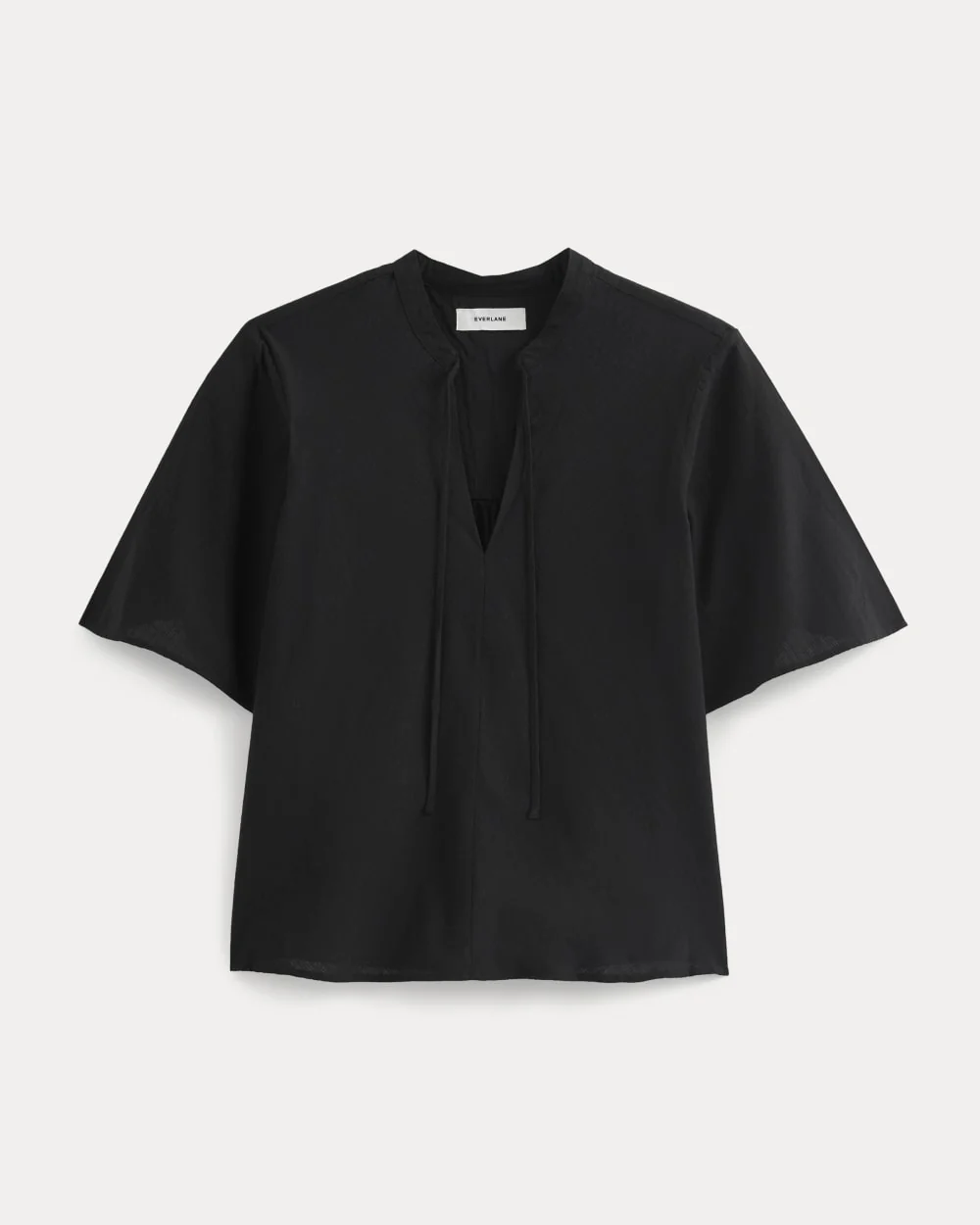 The Gauze Tie-Front Shirt | Black