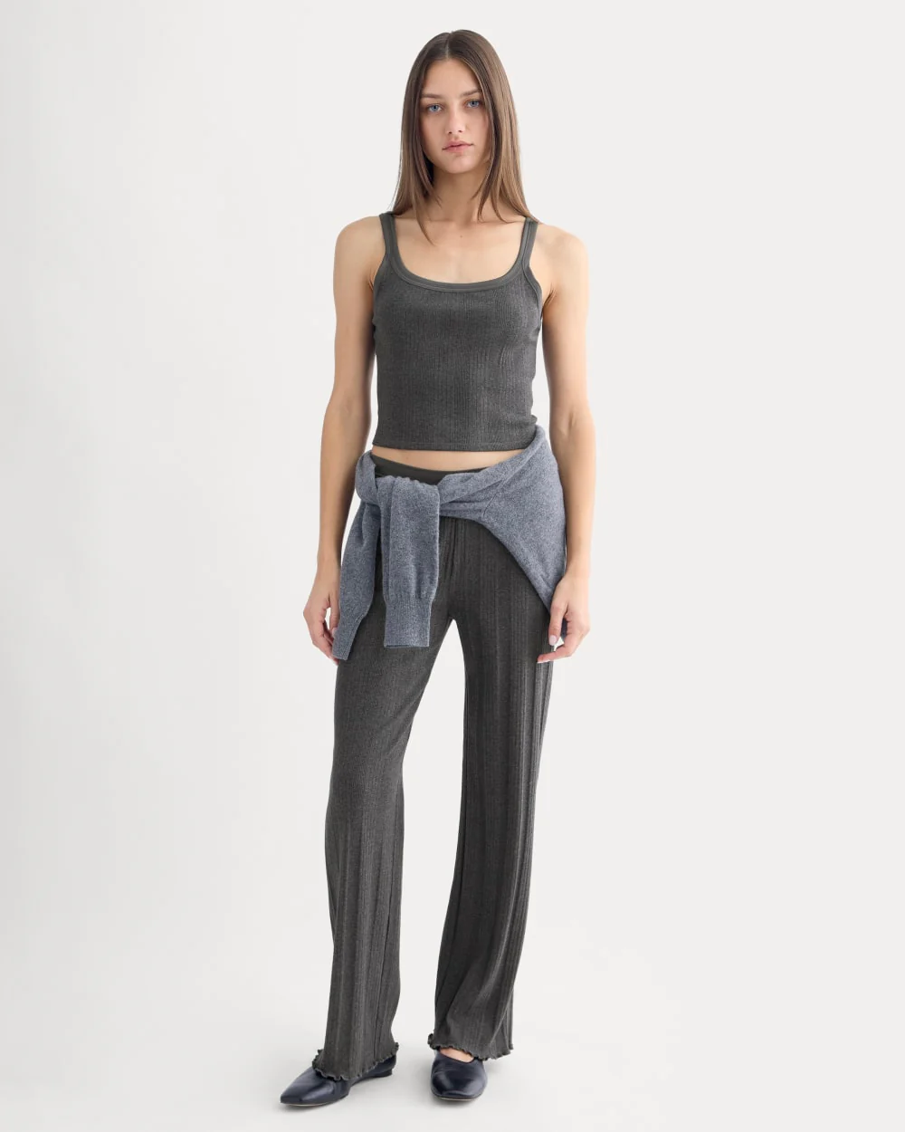 Lounge Rib Tank | Heathered Soot