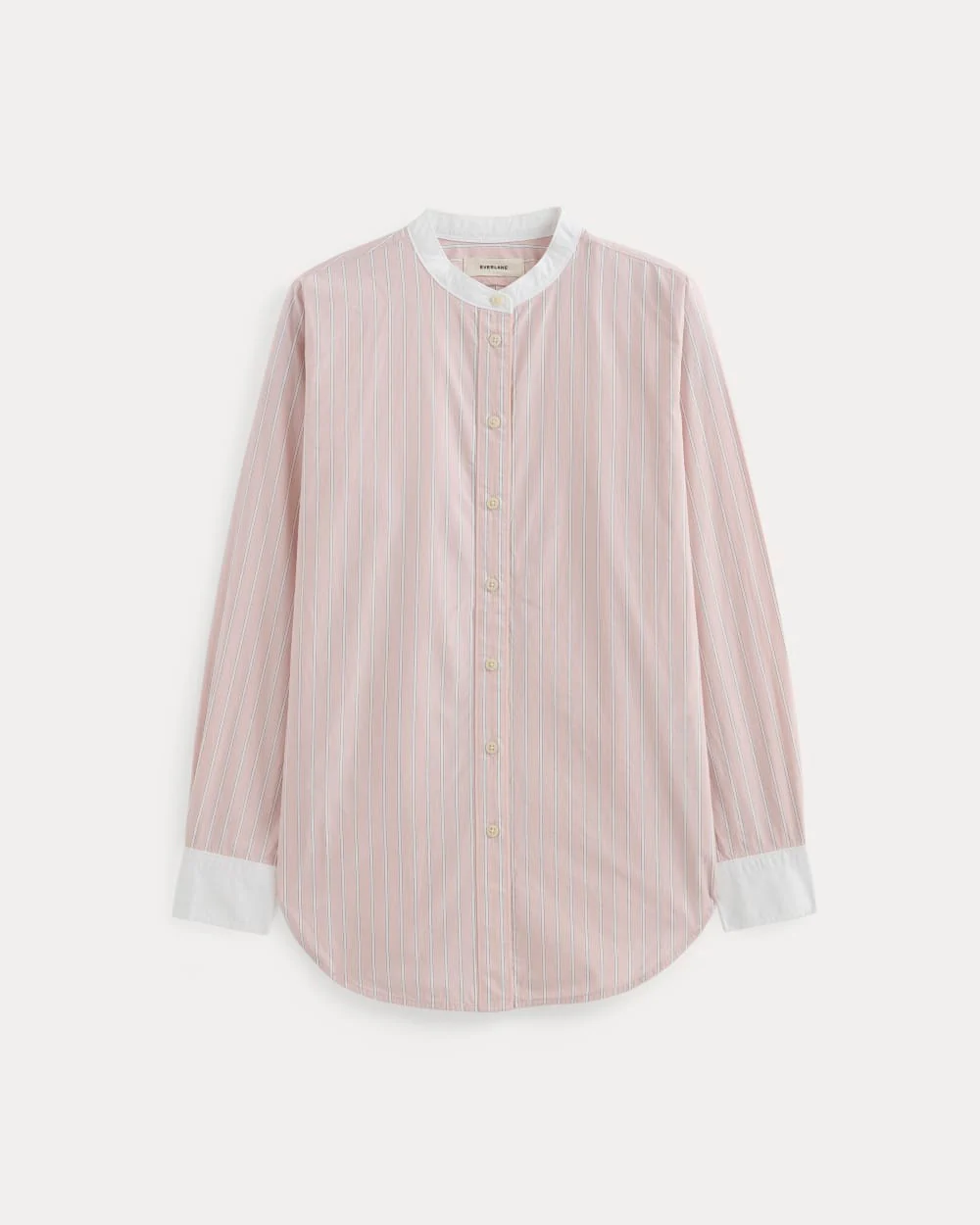 The Oversized Shirt in Ultrasoft Cotton | Pink / White