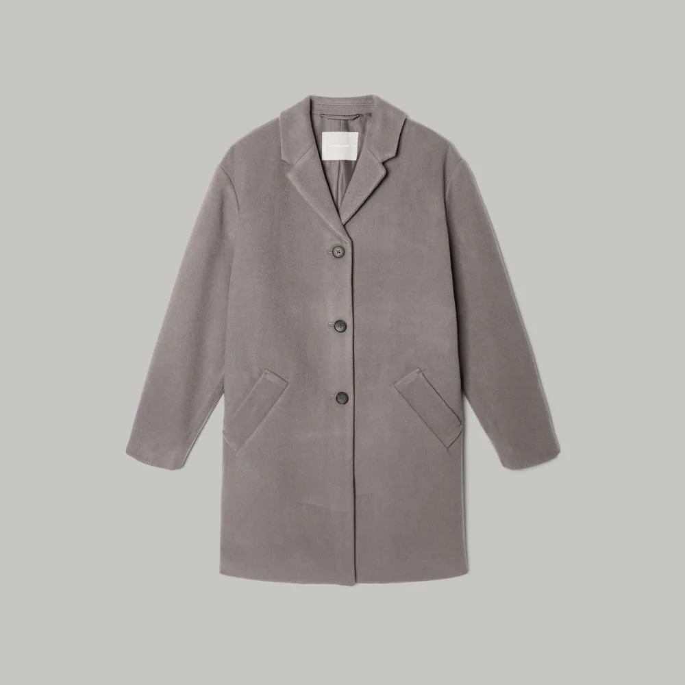 The Italian ReWool® Cocoon Coat | Taupe Grey